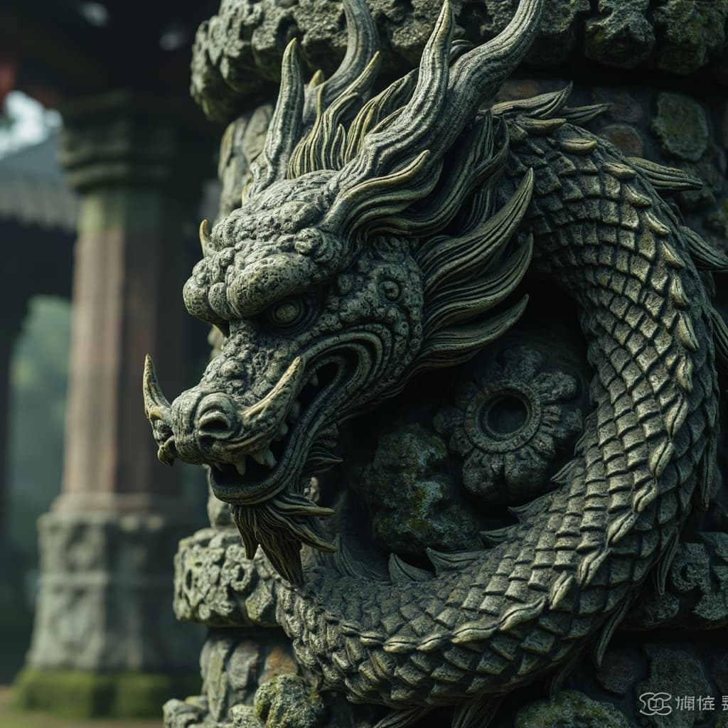 Temple Dragon Pillar