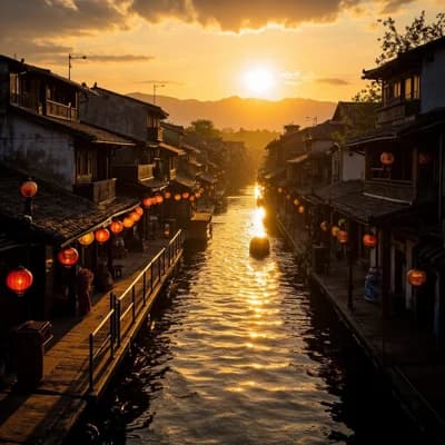Street Tamsui Sunset