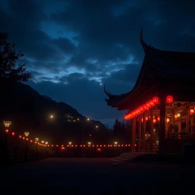 Temple Night Lanterns