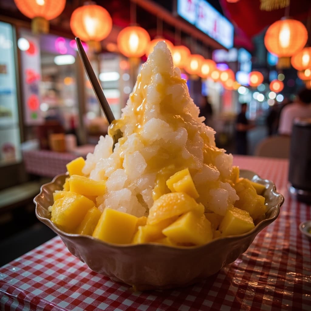 Mango Shaved Ice Dessert at Night Market